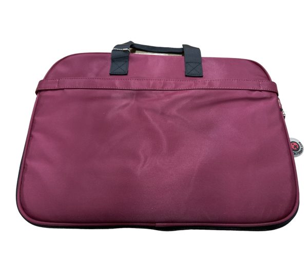 RFID Quilted Taslon Laptop Bag Sleeve Computer Travel w/ Tablet Holder - Marsala - Image 3