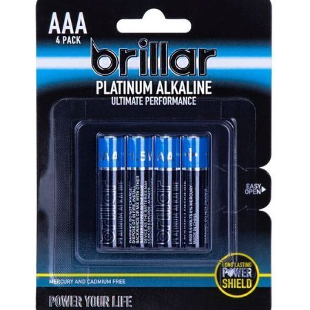 1 Pack of 4 AAA Platinum Alakaline Batteries Long Lasting Power Home