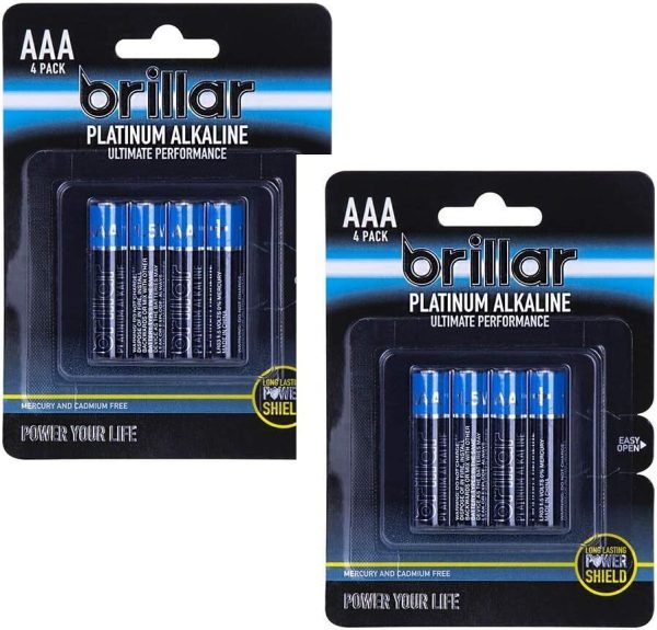 8x AAA Platinum Alakaline Batteries Long Lasting Power Home - Image 2