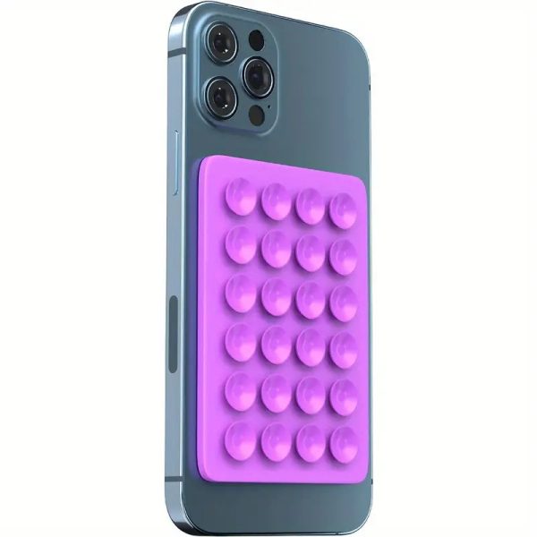 3M Silicone Phone Case Mount Pad Suction Cup Hands Free Holder Adhesive - Purple - Image 2