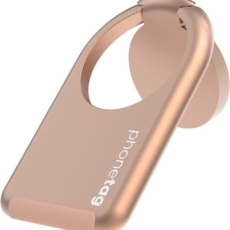 phonetag - Multi-View Phone Stand with Magnetic Ring Holder Universal (Rose Gold)