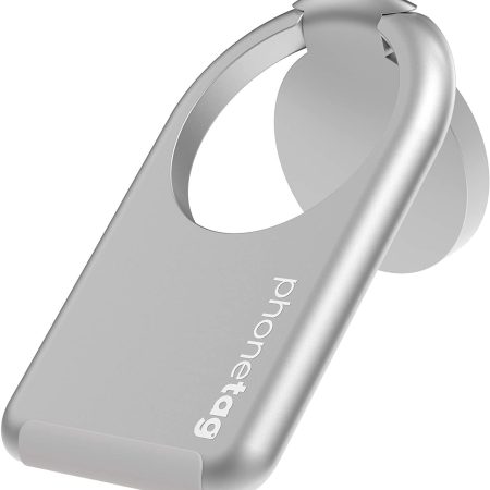 phonetag - Multi-View Phone Stand with Magnetic Ring Holder Universal (Silver)