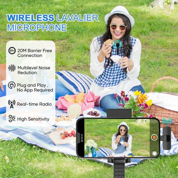 Hridz K9 Wireless Rechargeable 1 in 1 Microphone For Lightning Port Devices Recording Interview - Image 6