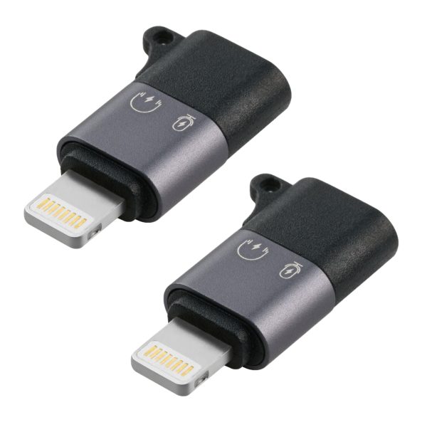 2-Pack USB-C to Lightning OTG Adapter | Fast Charging & Data Sync | Compatible with iPhone 7-14 Pro Max, Headphones, Flash Drive, Mouse & More - Image 2