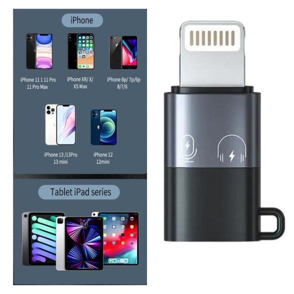 2-Pack USB-C to Lightning OTG Adapter | Fast Charging & Data Sync | Compatible with iPhone 7-14 Pro Max, Headphones, Flash Drive, Mouse & More - Image 3