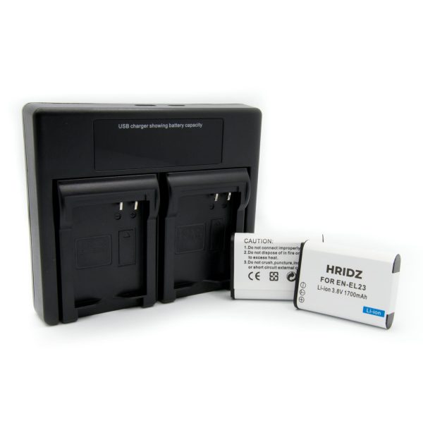 HRIDZ EN-EL23 Battery & Charger Set For Nikon Coolpix B700 S810c P600 P610S - Image 3