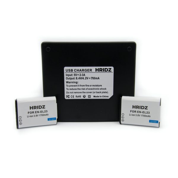 HRIDZ EN-EL23 Battery & Charger Set For Nikon Coolpix B700 S810c P600 P610S - Image 10