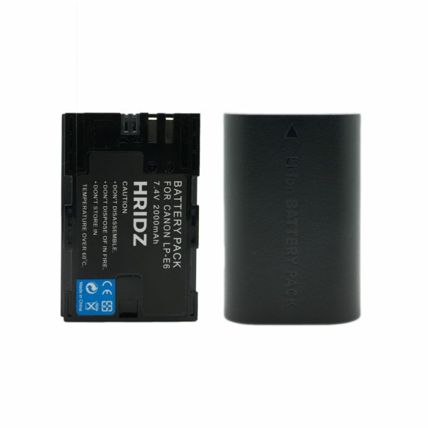 HRIDZ LP-E6 2 Batteries and 1 Dual Charger for Canon LP-E6n LP E6 Battery - Image 5