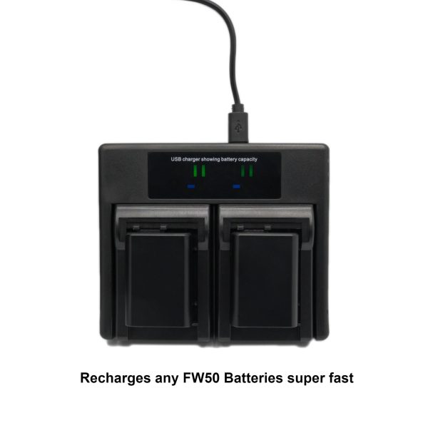 Hridz FW50 Battery Charger for Sony Alpha A7 A7II NEX-3 3N 5 NEX-6 NEX-7 - Image 3