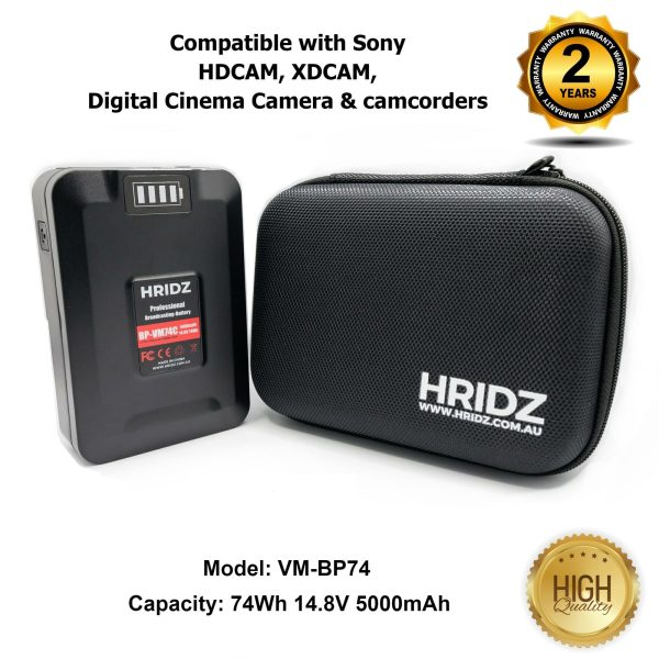 HRIDZ VM-BP74 V Lock V Mount Battery - 74Wh 14.8V 5000mAh Li-ion Battery - Image 7