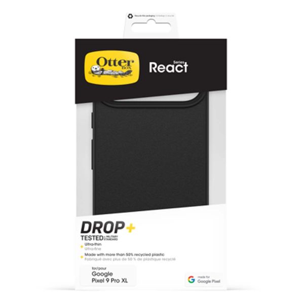 OtterBox React Back Case for Google Pixel 9 XL - Black - Image 3