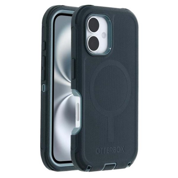 OtterBox Defender MagSafe Back Case for iPhone 16 - Green - Image 4