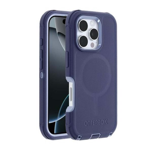 OtterBox Defender MagSafe Back Case for iPhone 16 Pro - Purple - Image 4