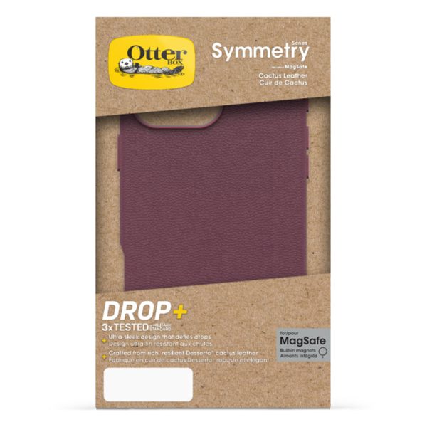 OtterBox Symmetry Cactus Back Case for iPhone 16 Pro Max - Maroon - Image 3