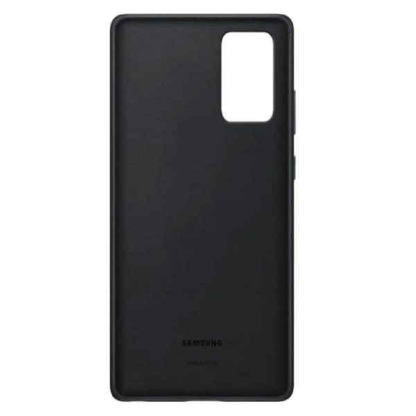 Samsung Leather Cover Case for Galaxy Note20 - Black - Image 2