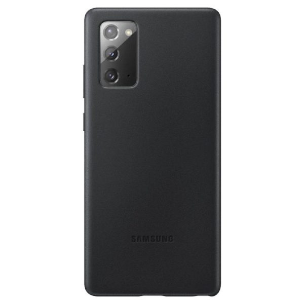 Samsung Leather Cover Case for Galaxy Note20 - Black - Image 3