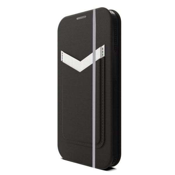 EFM Miami Leather Wallet Case Armour with D3O For iPhone 13 Pro Max (6.7") - Smoke Black - Image 3