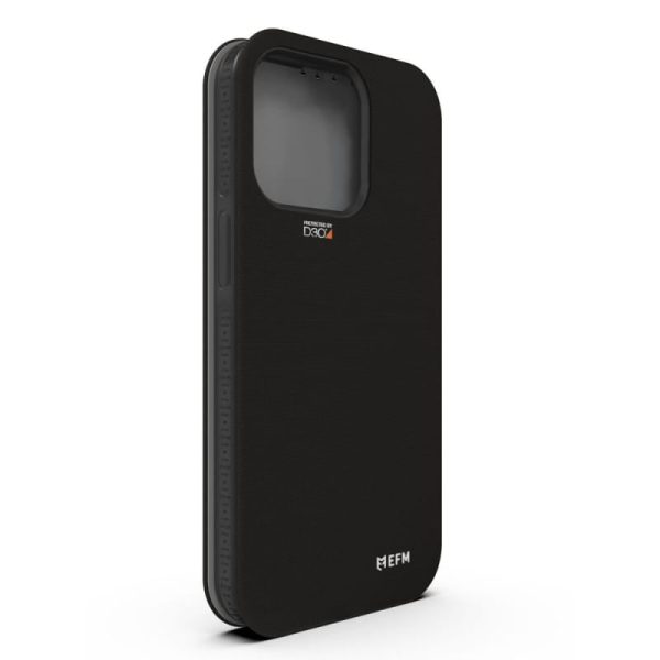EFM Miami Leather Wallet Case Armour with D3O For iPhone 13 Pro Max (6.7") - Smoke Black - Image 5