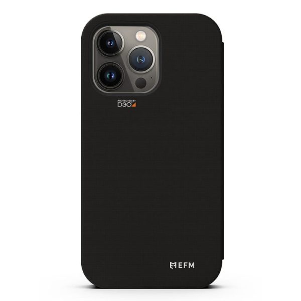 EFM Miami Leather Wallet Case Armour with D3O For iPhone 13 Pro Max (6.7") - Smoke Black - Image 6