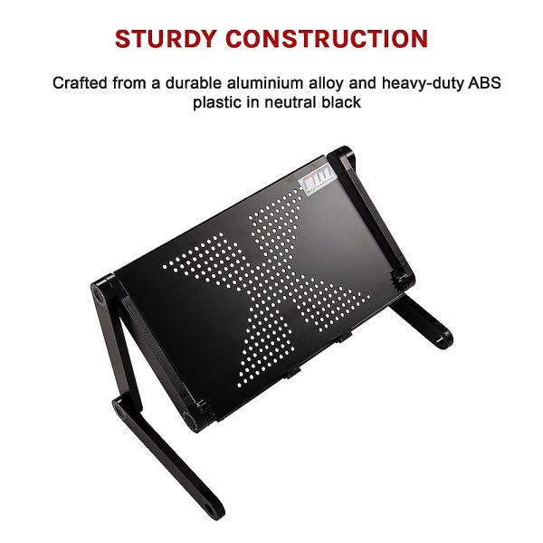Aluminium Alloy Folding Laptop Computer Stand Desk Table Tray On Bed Mouse - Image 10