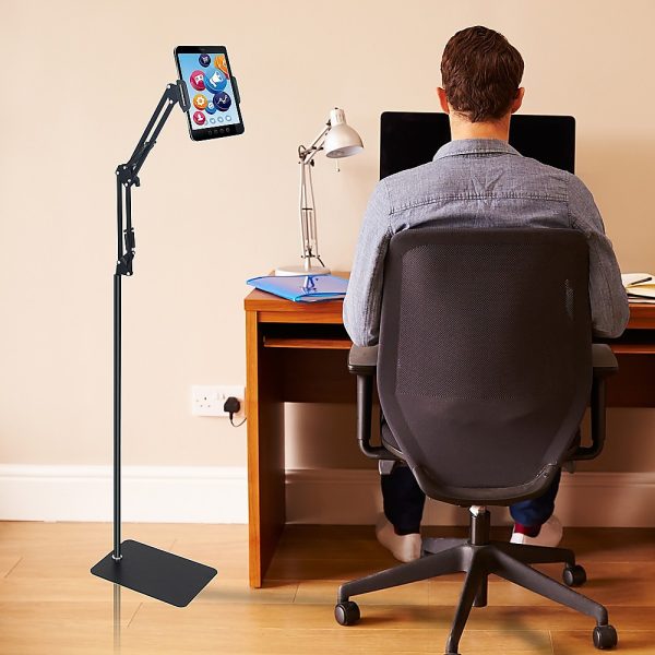 Hands Free Floor Stand Adjustable Bed Clip Holder For Tablet iPad iPhone Switch - Image 2