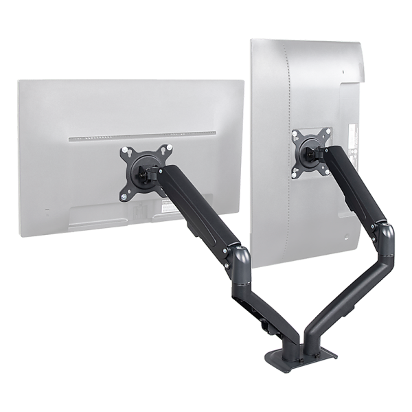 Dual Screen Gas-strut Monitor Stand Mount Desktop Bracket for LED/LC - Image 5