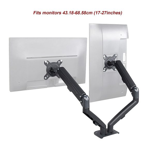 Dual Screen Gas-strut Monitor Stand Mount Desktop Bracket for LED/LC - Image 11