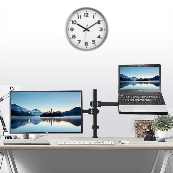 Monitor Mount & Laptop and Tablet Shelf Stands Holders Adjustable Workspace Arm - Image 2