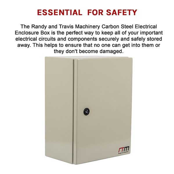 Carbon Steel Electrical Enclosure Box IP65 Wall Mount 400 x 300 x 200 mm - Image 14