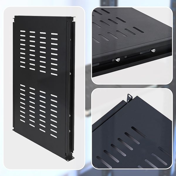 1U 1RU Sliding Shelf 26" Inch Deep Vented for 19" Rack System Server Cabinet - Image 9