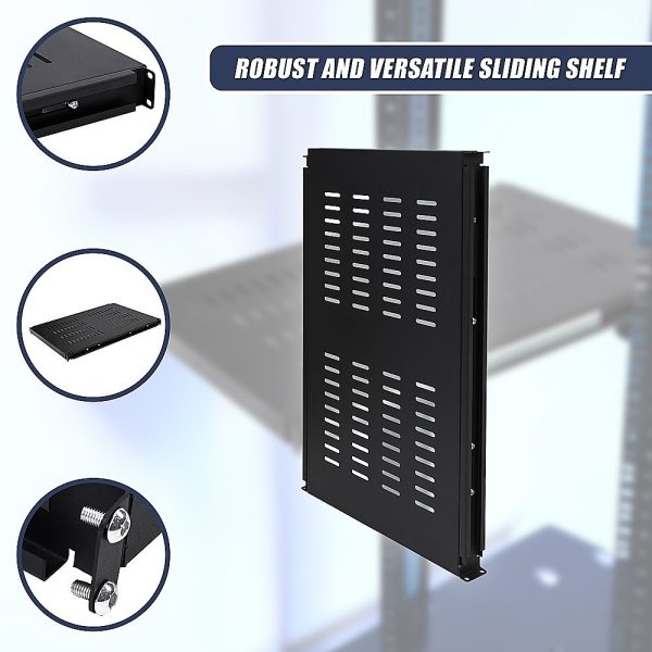 1U 1RU Sliding Shelf 26" Inch Deep Vented for 19" Rack System Server Cabinet - Image 10