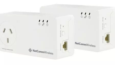 Netcomm NP511 AV500 Powerline Twin Pack with AC Passthrough -A