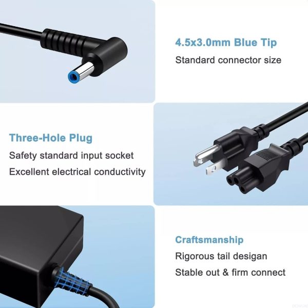 (Refurbished) AC Adapter 65W STD HP Round Tip - Image 2