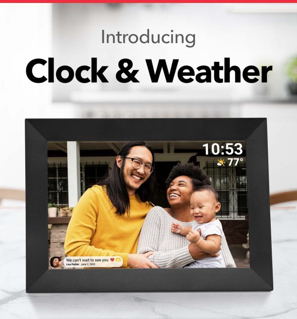 Black 32GB Storage 10-Inch WiFi Digital Photo Frame | HD Display + Remote Photo/Video Sharing via App | - Image 5
