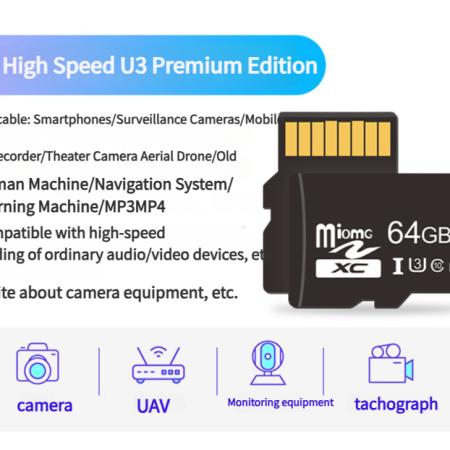 2PCS 64GB Micro SD Card C10-U3 High-Speed Memory Card - Ideal for MP3 Players, Cameras, Radios.and More