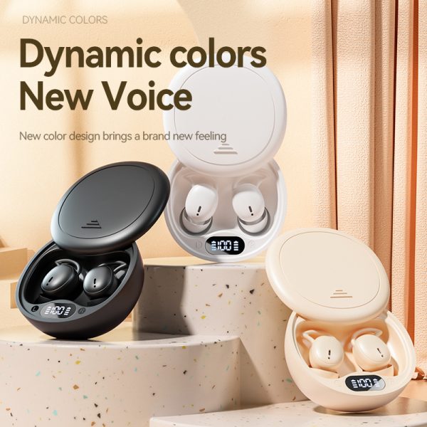 Black M73 Noise-Cancelling Bluetooth Earphones - Wireless, Bluetooth 5.4, Mini In-Ear Design, Ultra Long Battery Life - Image 2