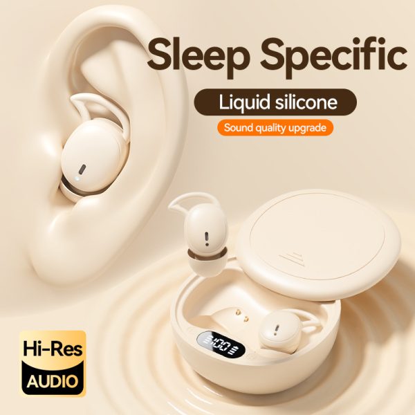 Black M73 Noise-Cancelling Bluetooth Earphones - Wireless, Bluetooth 5.4, Mini In-Ear Design, Ultra Long Battery Life - Image 3