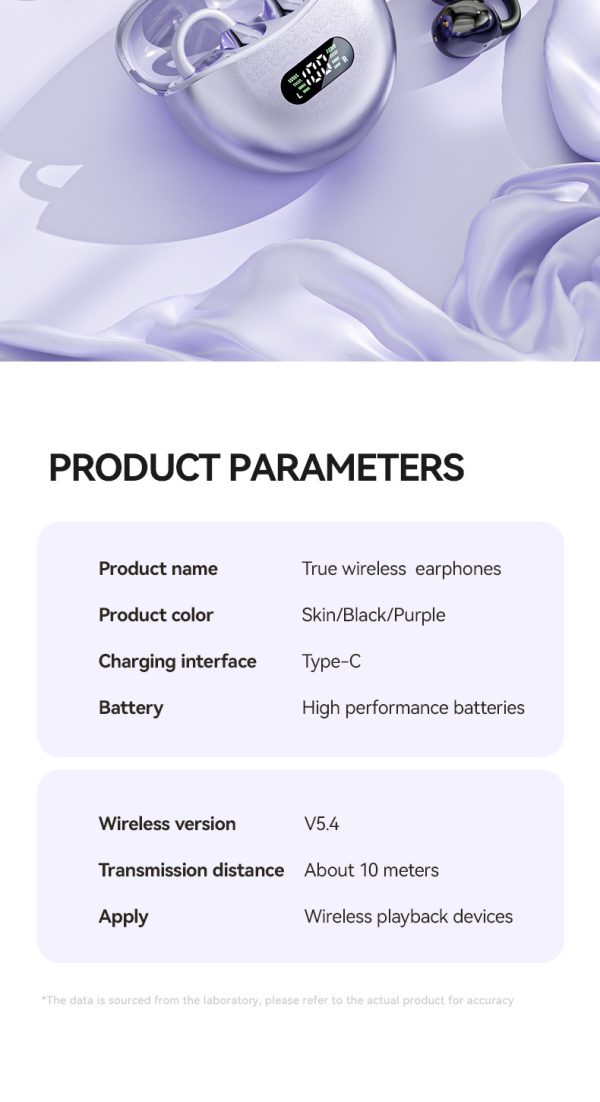 Purple M79 Spherical OWS Over-Ear Bluetooth Earphones - Wireless, Stylish Design, Superior Sound Quality - Image 5