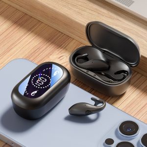 Black Dolphin M66 Clip-on Bluetooth Earphones - Wireless, 8+ Hours Battery, 15m Transmission Range, Durable PC+ABS Material - Image 1