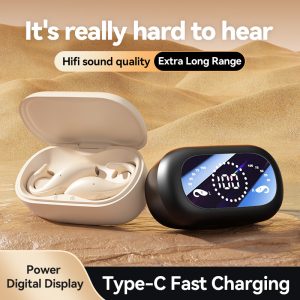 Black Dolphin M66 Clip-on Bluetooth Earphones - Wireless, 8+ Hours Battery, 15m Transmission Range, Durable PC+ABS Material - Image 2