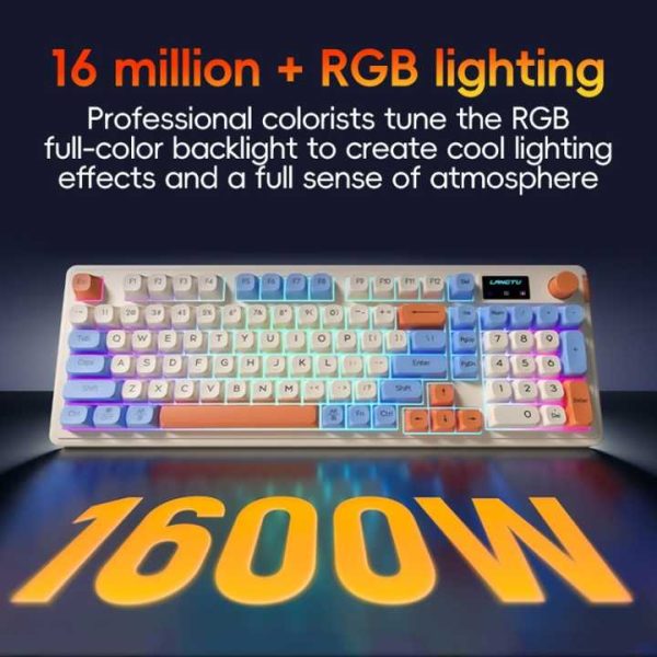 Green L98 High-Performance Triple Mode Keyboard - Wired, Wireless & Bluetooth RGB Gaming & Office Quiet Keyboard - Image 3