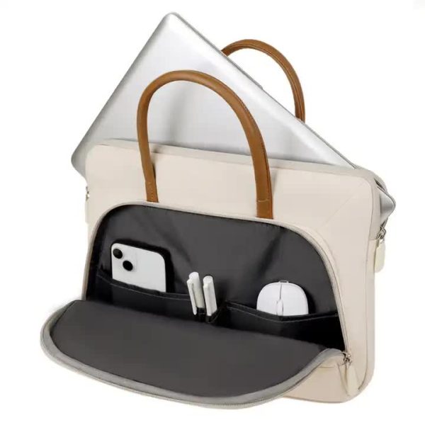 Pink Simple & Stylish Laptop Bag - Elegant Notebook Carrier for Students, Professionals, and Gift Purposes - Image 3
