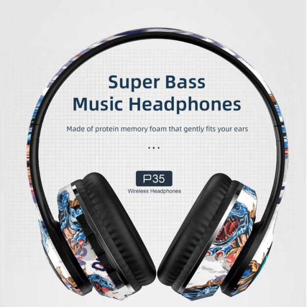 Wireless Bluetooth Headphones - Stylish Over-Ear Design with Long Battery Life, Hi-Fi Sound, and Universal Compatibility (colour C) - Image 2