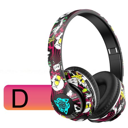 Wireless Bluetooth Headphones - Stylish Over-Ear Design with Long Battery Life, Hi-Fi Sound, and Universal Compatibility (colour D)