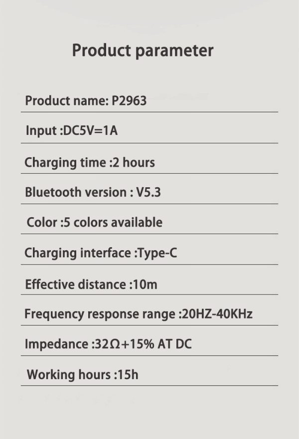 Blue P2963 Wireless Bluetooth Headphones with LED Light, Hi-Fi Sound, and Sport Design - Image 5