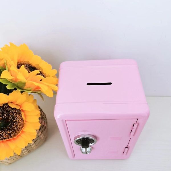 Black Mini Metal Safe Box with Combination Lock and Key - Compact Security Storage - Image 3