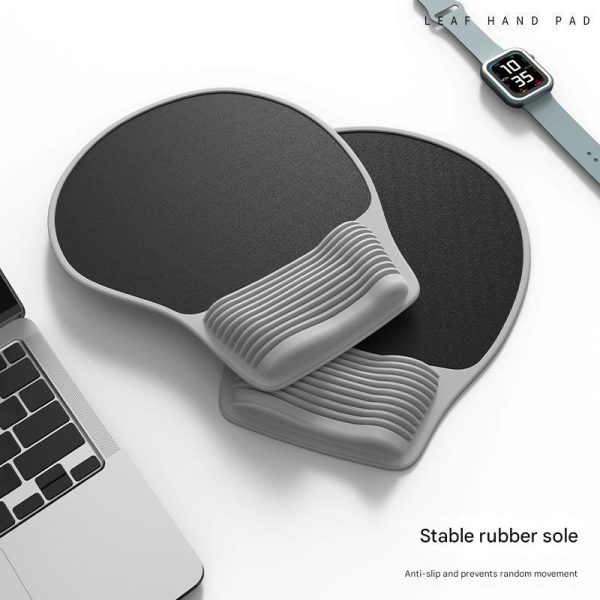 Pink Ergonomic Silicone Mouse Wrist Rest Pad - Comfortable Hand Support for Keyboard and Mouse - Image 2
