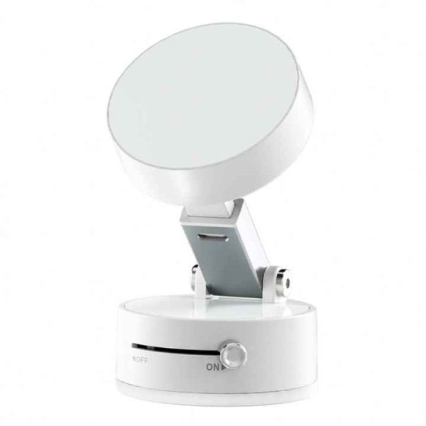 White Magnetic Phone Mount for Cars and Home, 360° Rotating Magnetic Stand with PC Mirror Sticker - Image 2