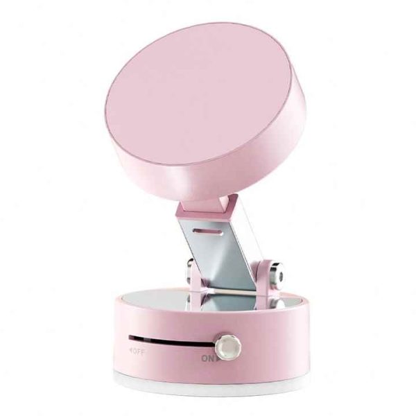 Pink Magnetic Phone Mount for Cars and Home, 360° Rotating Magnetic Stand with PC Mirror Sticker - Image 2