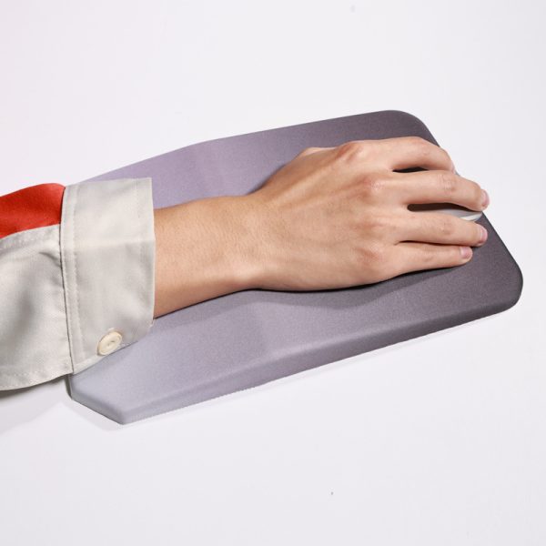 Gradual Pink Ergonomic PU Anti-Slip Mouse Pad with Wrist Support - Rectangular Gradient Desk Mat for Gaming and Office Use - Image 2